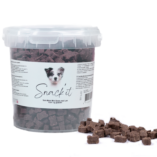 Snack'it Semi-Moist Mini Bones m. Lam 500g