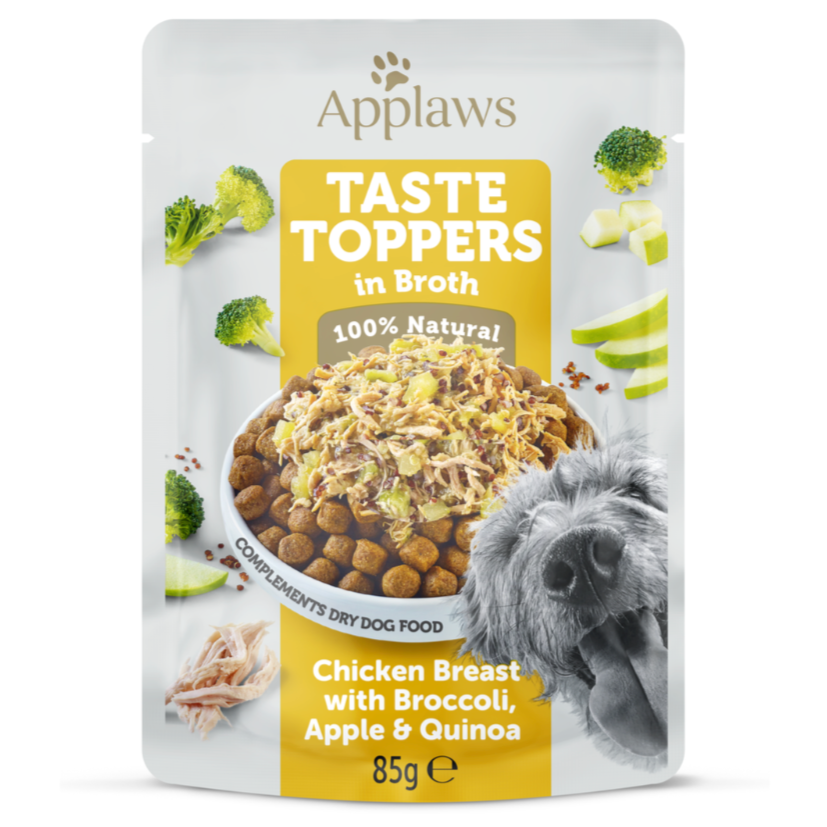 Applaws Dog Taste Toppers - Kyllingebryst med broccoli, æble og quinoa i bouillon